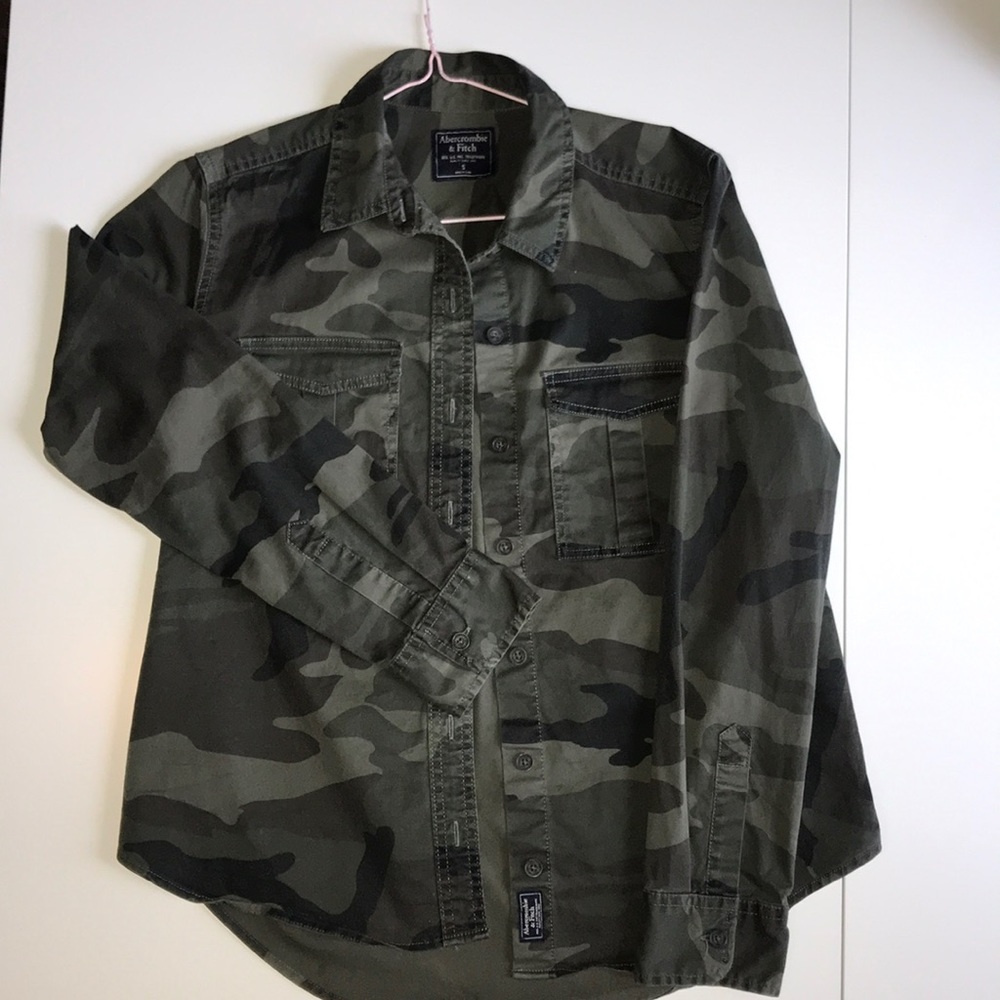 Camo button down
